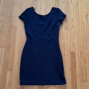 Navy scoop back dress